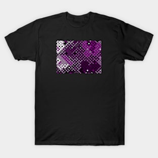 Asexual Pride Abstract Rounded Circuits T-Shirt